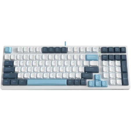 Клавиатура A4Tech Fstyler FS300 механическая белый/синий USB for gamer LED (FS300 PANDA SNOWBOARDING), фото , изображение 5
