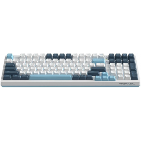 Клавиатура A4Tech Fstyler FS300 механическая белый/синий USB for gamer LED (FS300 PANDA SNOWBOARDING), фото , изображение 6