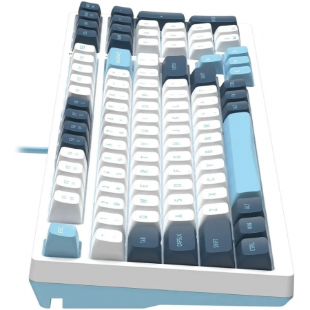 Клавиатура A4Tech Fstyler FS300 механическая белый/синий USB for gamer LED (FS300 PANDA SNOWBOARDING), фото , изображение 8