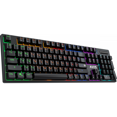 Клавиатура DEFENDER Avis GK-312 RU,черн,104+FN,радуж,SNK Red (45312), фото , изображение 3