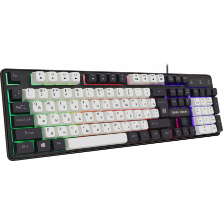 Клавиатура игровая проводная DEFENDER Dark Knight GK-077 45078 ,бело-черная, фото , изображение 3