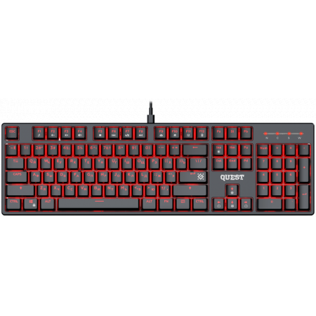 Клавиатура DEFENDER MECHANICAL QUEST GK-596 RU 45596 BLK, фото , изображение 2