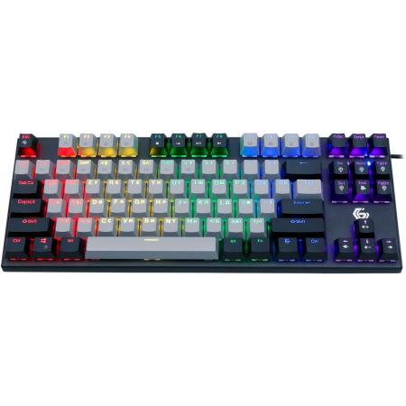 Проводная механическая клавиатура Gembird KB-G600, 87кл, Rainbow, красн.свитчи, 1.8м, черная, фото , изображение 2