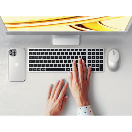 Клавиатура беспроводная Satechi Slim X2 Bluetooth Backlit Keyboard, Bluetooth, Серый ST-BTSX2M-RU, фото , изображение 6