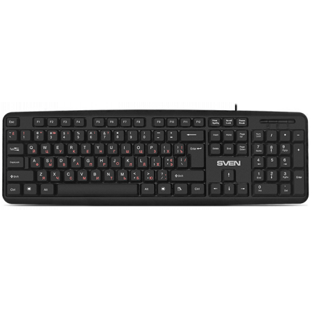 Клавиатура SVEN KB-S230 чёрная (104кл, каб. 2м), фото 