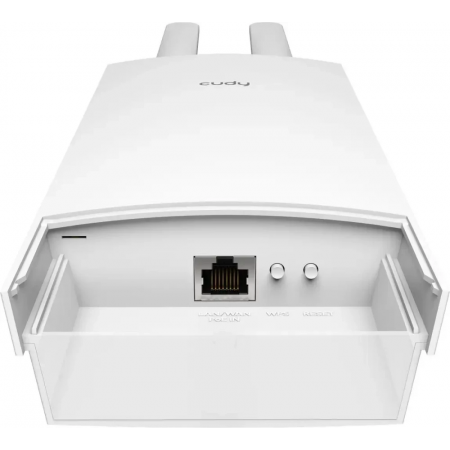 Точка доступа AX3000 High Power WiFi 6 Gigabit Outdoor Access Point, 2402Mbps at 5GHz + 574Mbps at 2.4GHz, 1 x Gigabit RJ45, 2 Detachable Antennas, 802.3at/802.3af PoE or 48V passive PoE, IP65 Waterproof, lightning protection, 48V passive PoE adapter incl, фото , изображение 4