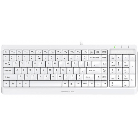Клавиатура + мышь A4Tech Fstyler F1512 клав:белый мышь:белый USB (F1512 WHITE), фото , изображение 2
