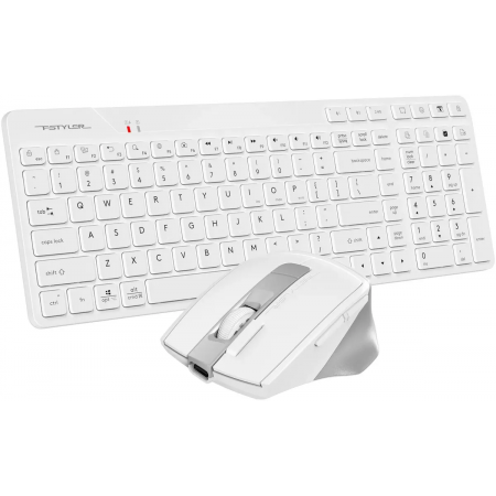 Клавиатура + мышь A4Tech Fstyler FB2800C Air2 White клав:белый/серый мышь:белый/серый USB беспроводная Bluetooth/Радио slim, фото , изображение 3