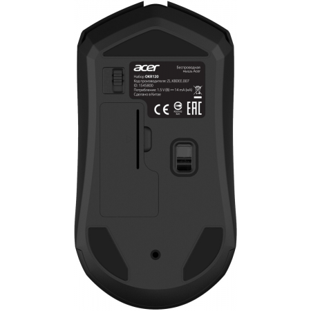 Клавиатура + мышь Acer OKR120 (ZL.KBDEE.007) черный, фото , изображение 11