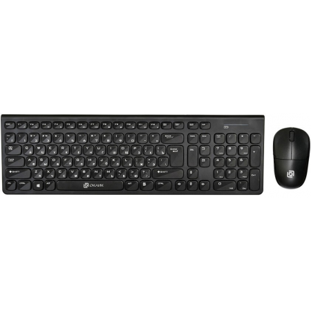 Комплект (клавиатура+мышь) OKLICK 220M, USB, беспроводной, черный, фото , изображение 2