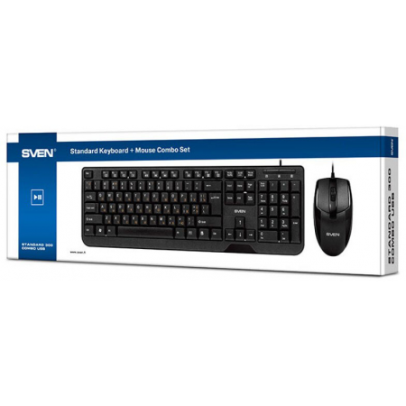 Клавиатура + мышь SVEN KB-S330C черный (104+12Fn)+3кл, 1200DPI), фото , изображение 4