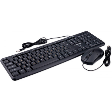 Комплект проводной клавиатура+мышь Гарнизон GKS-122, 104кл+3кн, 1000 DPI, 1.8м, черный, фото , изображение 2