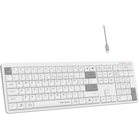 Клавиатура A4Tech Fstyler FBX55C белый USB беспроводная BT/Radio slim Multimedia (FBX55C), фото , изображение 3