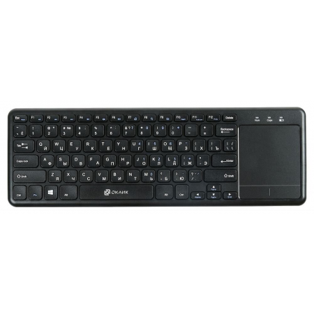 Бесроводная: Oklick 830ST черный USB беспроводная slim Multimedia Touch, фото 
