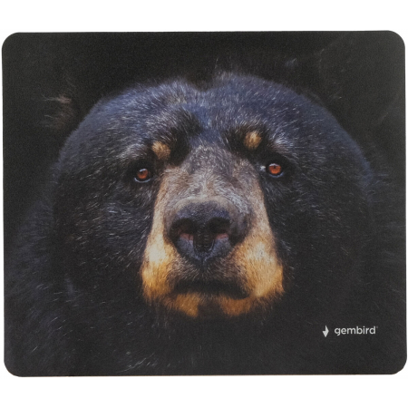 Коврик для мыши Gembird MP-ART46, "гризли", 229х195х2мм, вспененный ПВХ+пластик, пакет, фото 