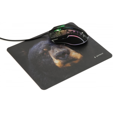 Коврик для мыши Gembird MP-ART46, "гризли", 229х195х2мм, вспененный ПВХ+пластик, пакет, фото , изображение 2