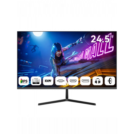 Монитор 24.5" AIWA MD2512 Black (IPS, 1920x1080, D-Sub+HDMI+DP, 4 ms, 178°/178°, 300 cd/m, 1000:1, 100Hz, Spk), фото , изображение 2