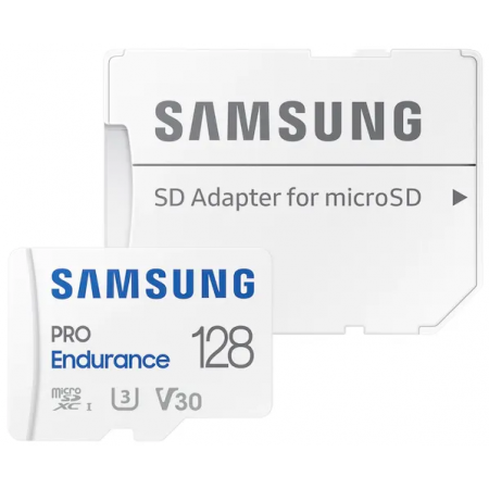 Флеш карта microSDXC 128GB Samsung PRO Endurance (для видеорегистратора) Class 10, UHS-I, W 30 МБ/с, R 100 МБ/с,  адаптер на SD, фото 