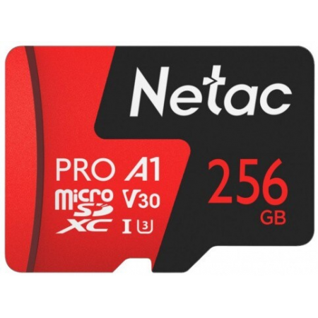 Флеш Карта MicroSD card Netac P500 Extreme Pro 256GB, retail version w/SD adapter, фото 