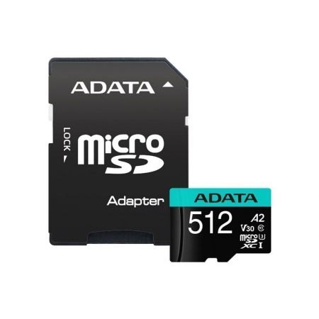 Карта памяти MICRO SDXC 512GB W/AD. AUSDX512GUI3V30SA2-RA1 ADATA, фото , изображение 2
