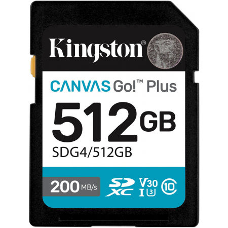 Флеш карта SDXC 512GB Kingston SDG4/512GB Canvas Go! Plus w/o adapter, фото 