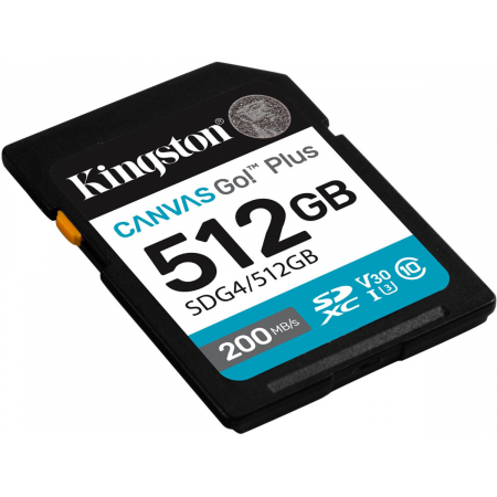 Флеш карта microSDXC 512GB Kingston SDCG4/512GB Canvas Go! Plus V10 A2 + adapter, фото , изображение 2