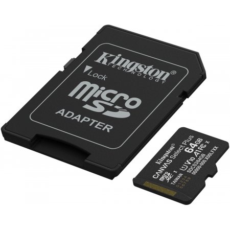 Карта памяти Kingston Canvas Select Plus microSDXC 64Gb C10 SDCS3/64GBSP, фото , изображение 2