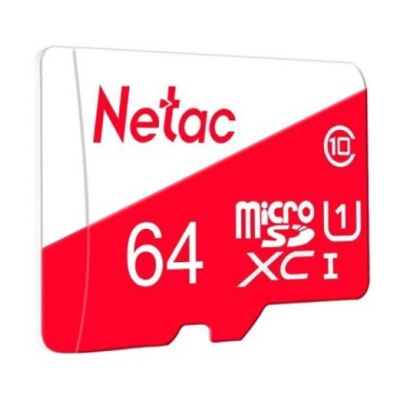 Флеш карта microSDXC 64GB Netac NT02P500ECO-064G-R P500 Eco + adapter, фото 