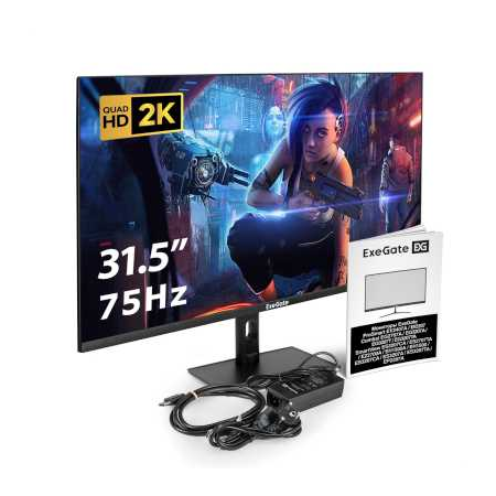 Монитор с аудио 31.5" WQHD ExeGate SmartView ES3207TA (IPS LED Grade A+, 2K, 2560x1440@75Гц (WQHD), 16:9, 250cd/m2, 1000:1, 178°/178°, 1ms, HDMI, DisplayPort, USB, audio-out, speakers, Flicker-free, FreeSync, Low Blue Light, кабель HDMI 1.5м, VESA 75x75,, фото , изображение 2