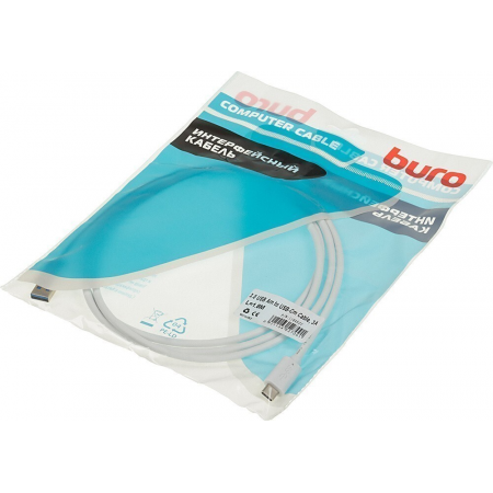 Кабель Buro BHP USB-TPC-1.8W USB 3.0 A(m) USB Type-C (m) 1.8м белый, фото , изображение 2