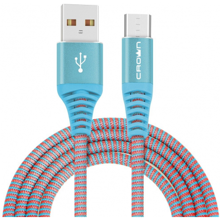 Кабель Crown USB - microUSB CMCU-3102M blue, фото 