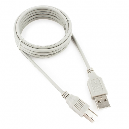 Кабель USB 2.0 Cablexpert CC-USB2-AMBM-6-N, AM/BM, медь, 1.8м, серый, пакет, фото 