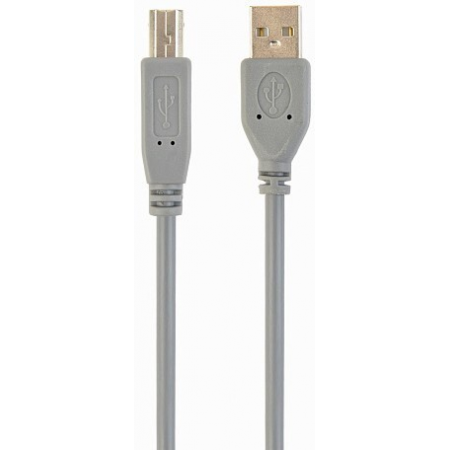 Кабель Filum USB 2.0, 1.8 м., серый, разъемы: USB A male-USB B male, пакет. (FL-C-U2-AM-BM-1.8M), фото 