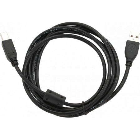 Кабель USB2.0 Cablexpert CCF-USB2-AMBM-1M, AM/BM, медь, двойн.экран, фер.кольцо, Pro, 1м, черный, пакет, фото , изображение 3