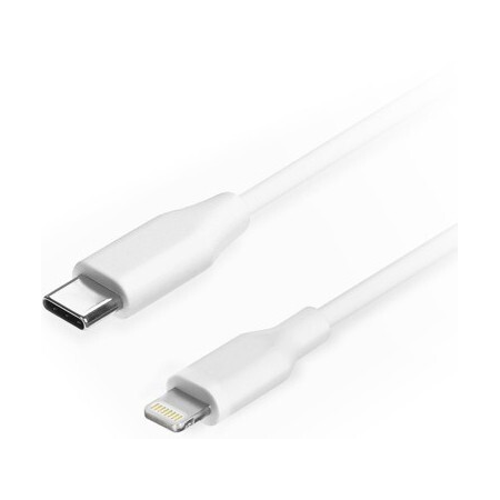 Кабель Filum USB 2.0, 1 м., белый, 3 А, разъемы: USB Type С male - Lightning male, пакет. (FL-C-U2-CM-LM-1M-W), фото 