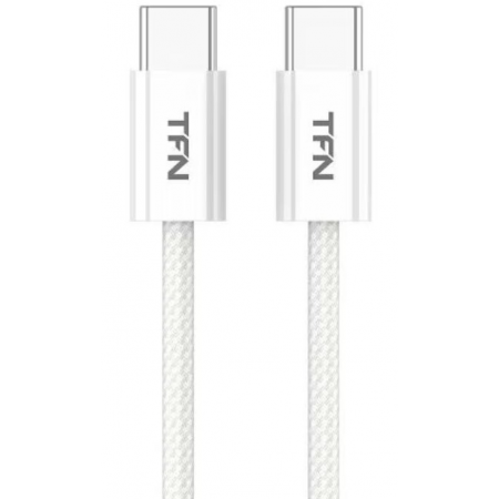 Кабель TFN TypeC-TypeC 60W 1.2м.белый (TFN-C-IP-CC12M-WH), фото 