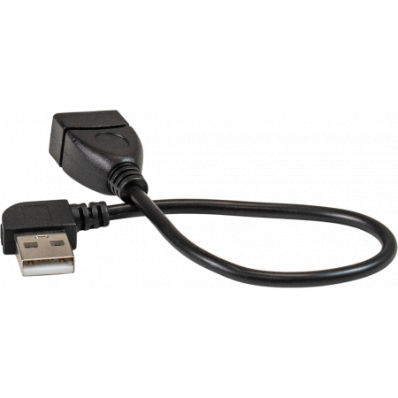 Удлинитель USB 2.0 ExeGate EX-CC-USB2-AMAF-0.15L (Am/Af, угловой 90-градусный коннектор (горизонтальный левый), 0,15м), фото 