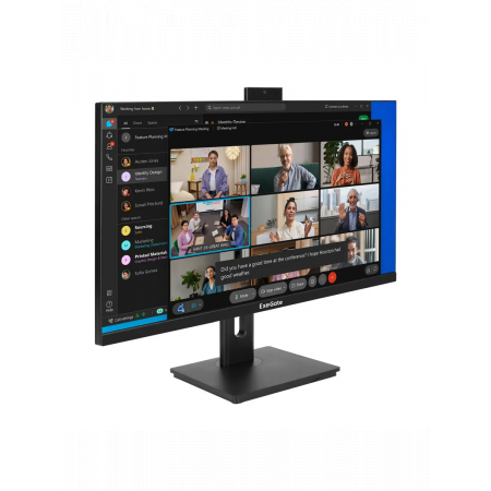 Монитор со встроенной веб-камерой и аудио 27" WQHD ExeGate SuperView EA2707CA (IPS LED Grade A+, 2560x1440@75Гц (WQHD), 16:9, 250cd/m2, 1000:1, 178°/178°, 5ms, Speakers, HDMI2.0, DisplayPort, USB, audio-out, FHD веб-камера 2MP, микрофон, Flicker-free, Fre, фото 