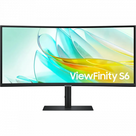Монитор Samsung 34 ViewFinity S6 S34C650UAIXCI черный VA LED 5ms 21:9 M/M полуматовая 350cd 178гр/178гр 3440x1440 100Hz DP Ultra WQHD USB 8кг, фото 