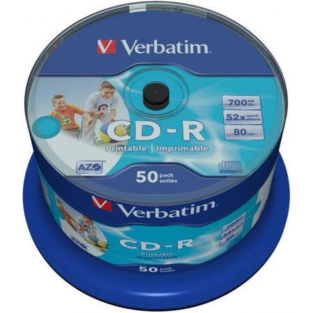 CD-R 700Mb Verbatim 52x Cake box 50 Extra, фото 