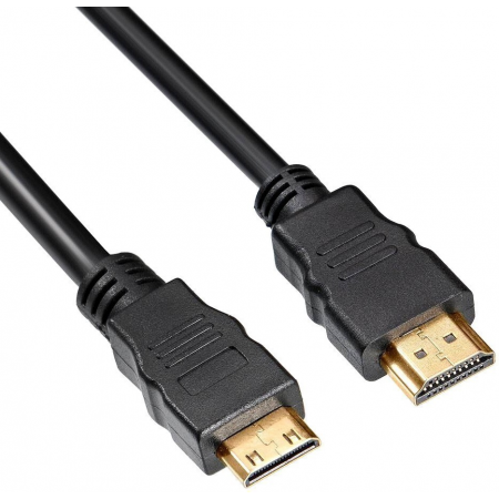 Кабель аудио-видео Buro mini-HDMI (m)/HDMI (m) 1.5м. черный (BHP-MINHDMI-1.5), фото 