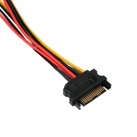 Кабель питания SATA Cablexpert CC-SATA-2MOLEX-20CM, Sata 15pin/2x Molex 4pin, 20см, пакет, фото , изображение 2