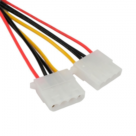 Кабель питания SATA Cablexpert CC-SATA-2MOLEX-20CM, Sata 15pin/2x Molex 4pin, 20см, пакет, фото , изображение 4