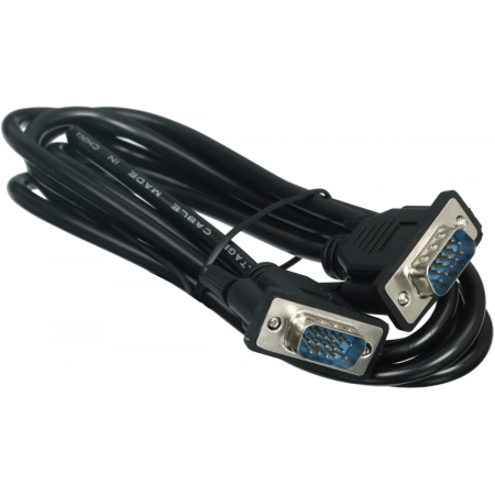 Кабель GoPower VGA (m)-VGA (m) 1,8м ПВХ черный Premium Zip-Lock c подвесом (1/100), фото , изображение 2