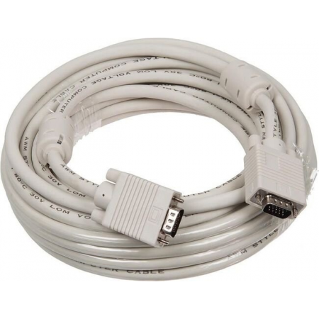 Кабель VGA Buro CAB016S-10M VGA HD15 (m)/VGA HD15 (m) 10м феррит.кольца, фото 