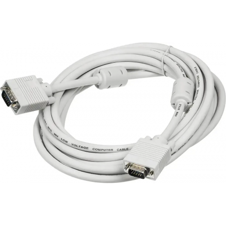 Кабель VGA Buro CAB016S-5M VGA HD15 (m)/VGA HD15 (m) 5м феррит.кольца, фото 
