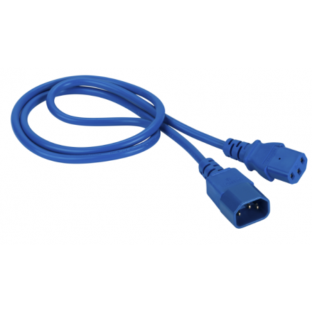 Шнур питания Lanmaster LAN-PP13/14-1.5-BL C13-С14 проводник.:3x0.75мм2 1.5м 250В 10А синий, фото 