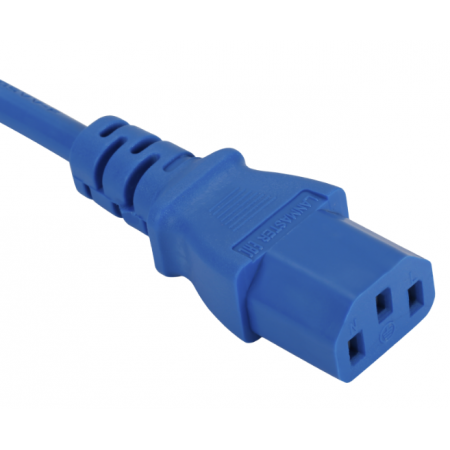 Шнур питания Lanmaster LAN-PP13/14-1.5-BL C13-С14 проводник.:3x0.75мм2 1.5м 250В 10А синий, фото , изображение 2