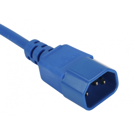 Шнур питания Lanmaster LAN-PP13/14-1.5-BL C13-С14 проводник.:3x0.75мм2 1.5м 250В 10А синий, фото , изображение 3