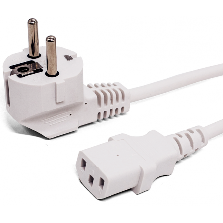 Кабель питания CEE Filum 7/7- С13, 3х0.75мм, 220В, 10A, белый, 1.8м [FL-PC10-EU-C13-1.8M-W] (873347), фото 